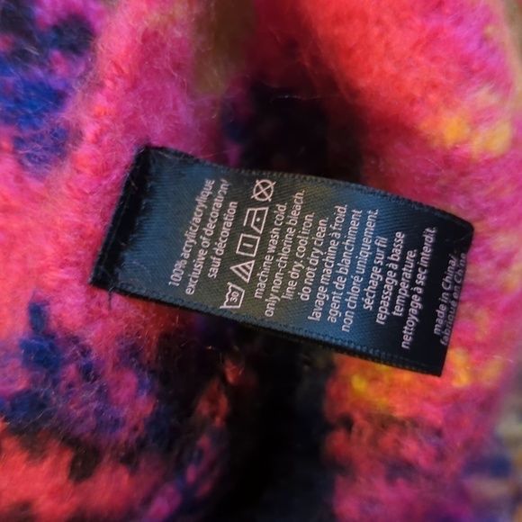 Victoria's Secret Fuchsia & Yellow Plush Plaid Scarf Winter Angel Collection - Picture 7 of 9